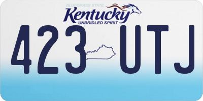 KY license plate 423UTJ