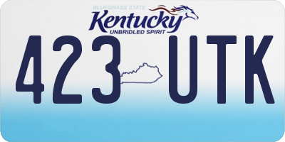 KY license plate 423UTK