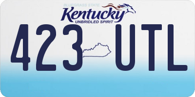 KY license plate 423UTL