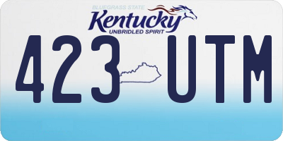 KY license plate 423UTM