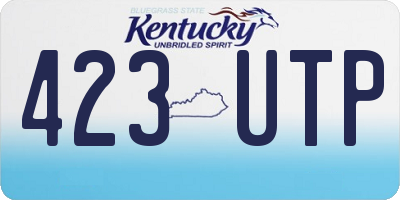 KY license plate 423UTP