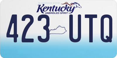 KY license plate 423UTQ
