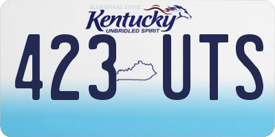 KY license plate 423UTS