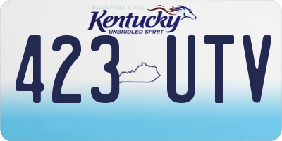 KY license plate 423UTV