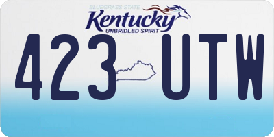 KY license plate 423UTW
