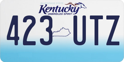 KY license plate 423UTZ
