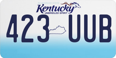 KY license plate 423UUB