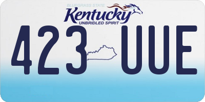 KY license plate 423UUE