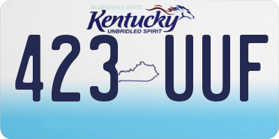 KY license plate 423UUF