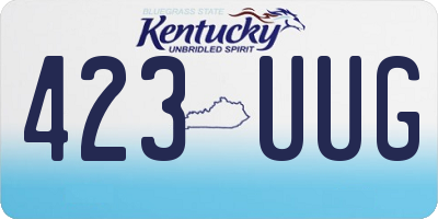KY license plate 423UUG