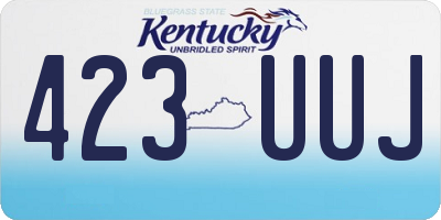 KY license plate 423UUJ