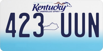 KY license plate 423UUN