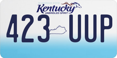 KY license plate 423UUP