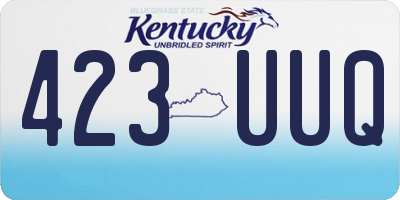 KY license plate 423UUQ