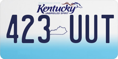 KY license plate 423UUT