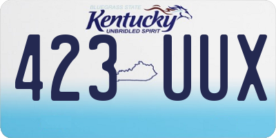 KY license plate 423UUX
