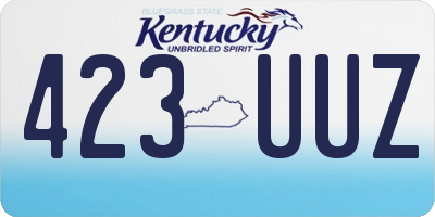 KY license plate 423UUZ