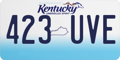 KY license plate 423UVE