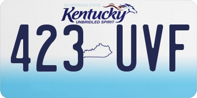 KY license plate 423UVF