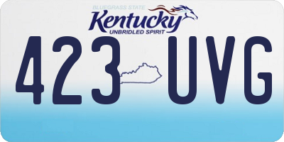 KY license plate 423UVG