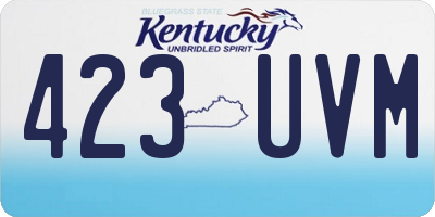 KY license plate 423UVM