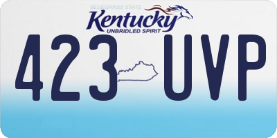 KY license plate 423UVP