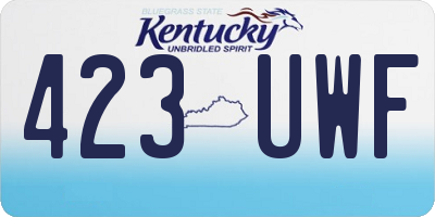 KY license plate 423UWF