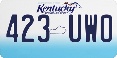 KY license plate 423UWO