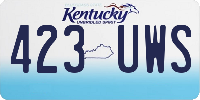 KY license plate 423UWS