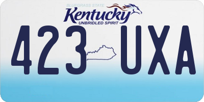 KY license plate 423UXA