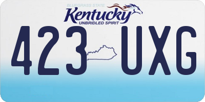 KY license plate 423UXG