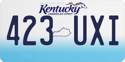 KY license plate 423UXI