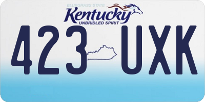 KY license plate 423UXK