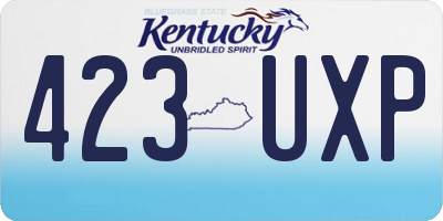 KY license plate 423UXP
