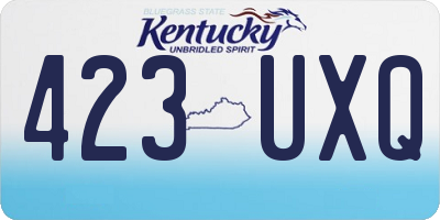 KY license plate 423UXQ