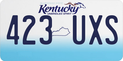 KY license plate 423UXS