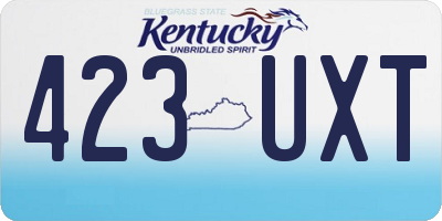 KY license plate 423UXT