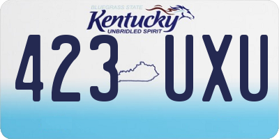 KY license plate 423UXU