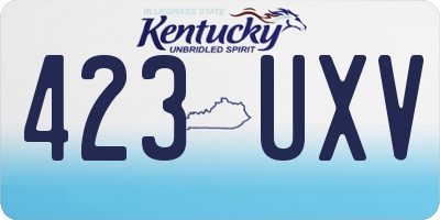 KY license plate 423UXV