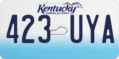 KY license plate 423UYA