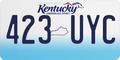 KY license plate 423UYC