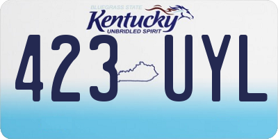 KY license plate 423UYL
