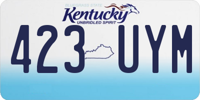 KY license plate 423UYM