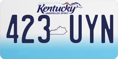 KY license plate 423UYN