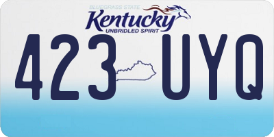 KY license plate 423UYQ