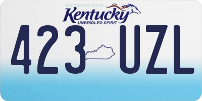 KY license plate 423UZL