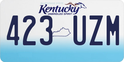 KY license plate 423UZM