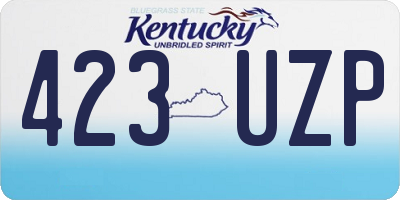 KY license plate 423UZP