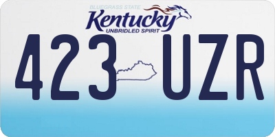 KY license plate 423UZR