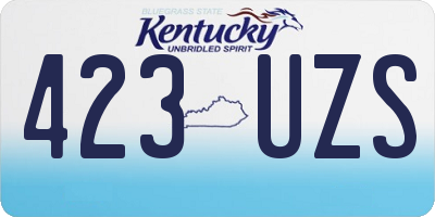 KY license plate 423UZS